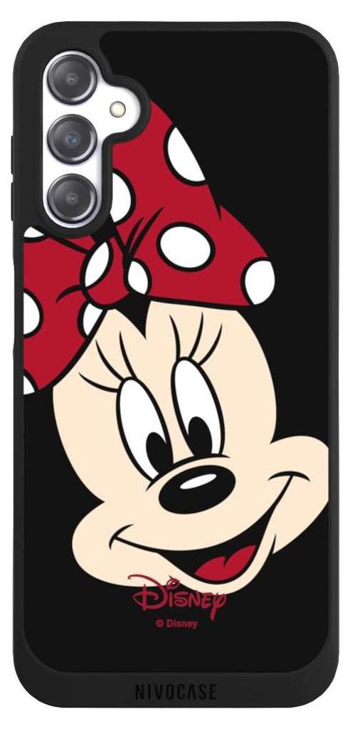 NIVOCASE Handyhülle für Samsung Galaxy A14 5G Hülle NIVOpure Case Schwarz Disney Minnie Mouse Offizielles Lizenzprodukt