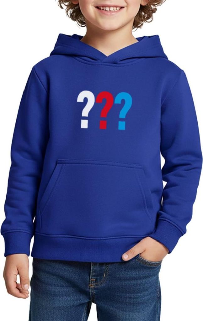 Spreadshirt Die Drei Fragezeichen Logo Kinder Premium Hoodie, 146/152 (10 Jahre), Royalblau