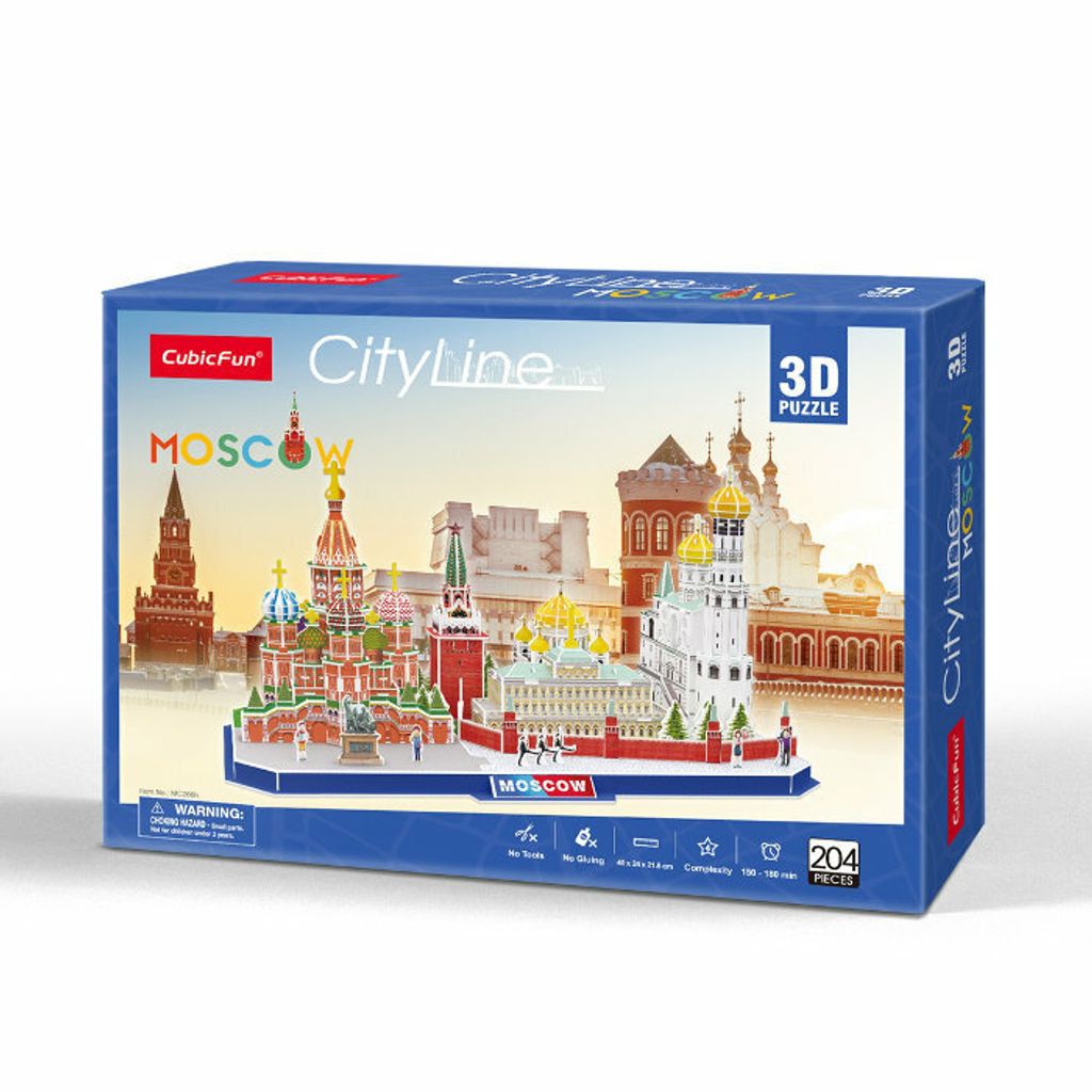 Puzzle 3D Cityline Moskwa - Złożony model miasta dla Obrázek produktu 