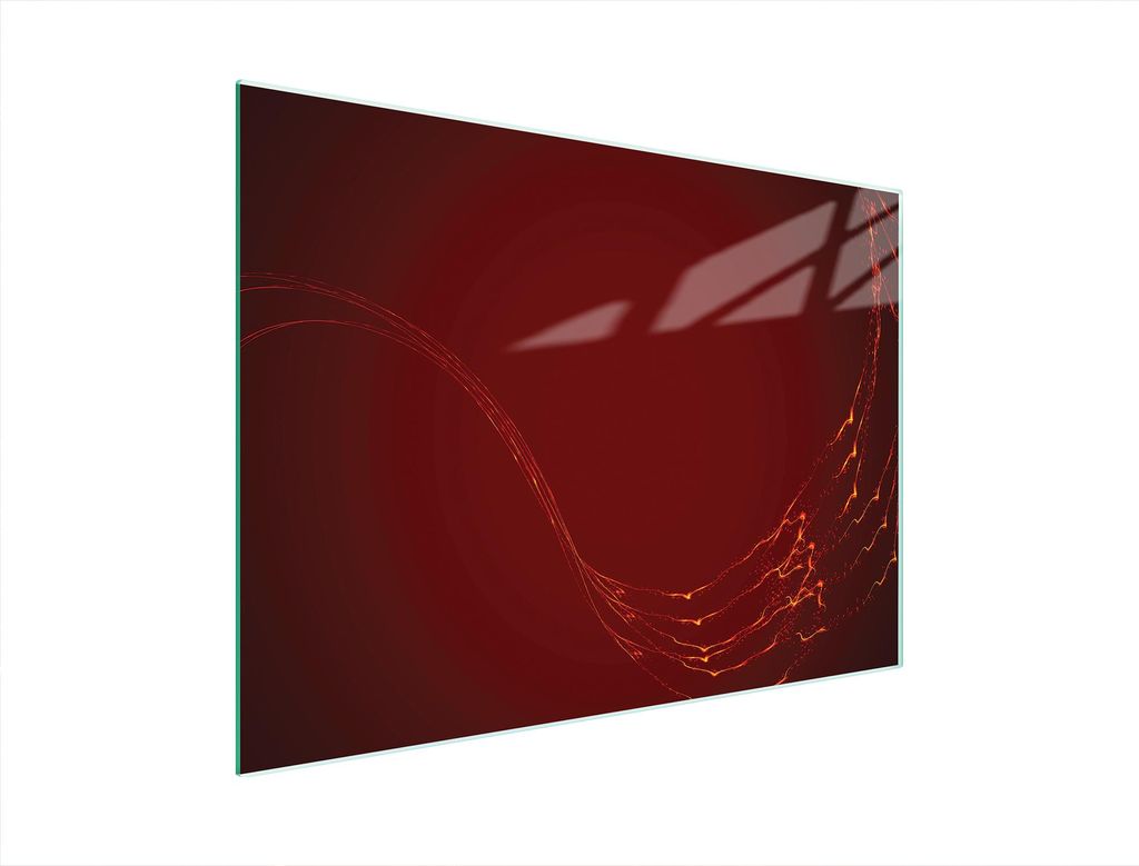 Glasschneidebrett Herdschutzplatte ROT 40x30 cm aus gehärtetem Glas, stoß- und hitzebeständig, hygienisch, rutschfest