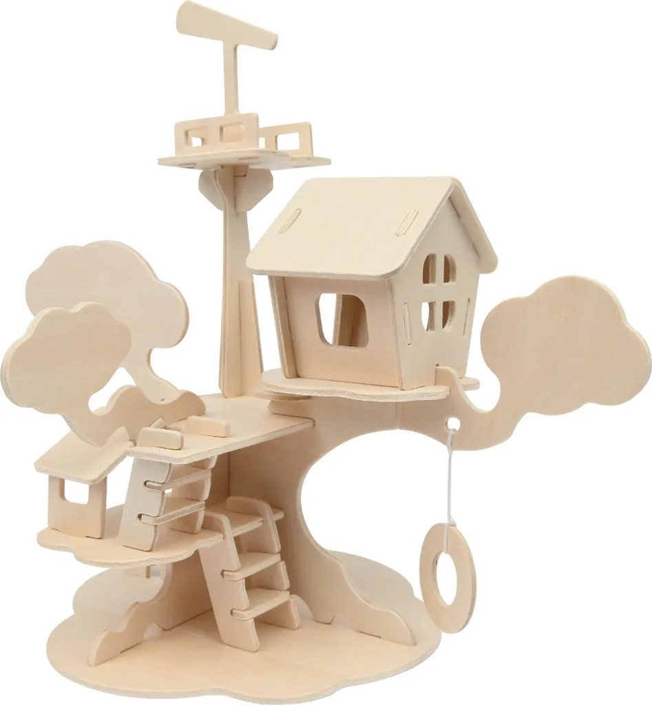 Kit bois Cabane dans l'arbre puzzle 3D 37 pièces montage sans colle