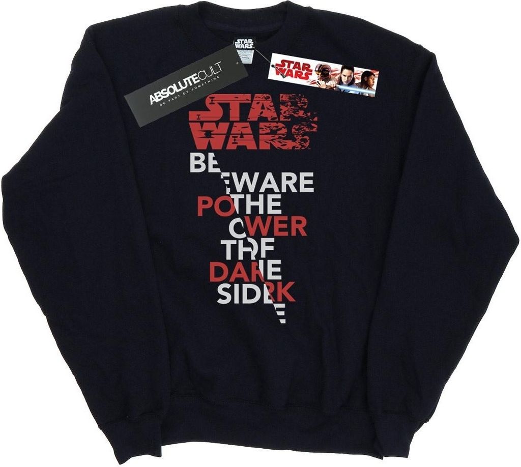 Star Wars - "The Last Jedi Power Of The Dark Side" Sweatshirt für Herren BI46206 (XL) (Schwarz)