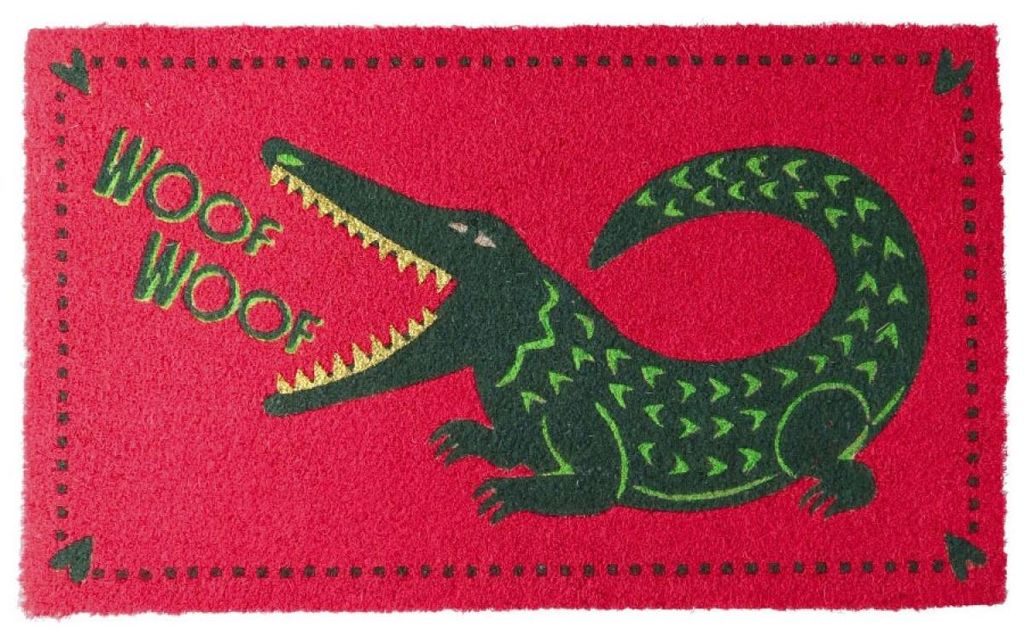 Gift Company Fußmatte aus Kokosfasern Woof Woof Krokodil Produktbild 