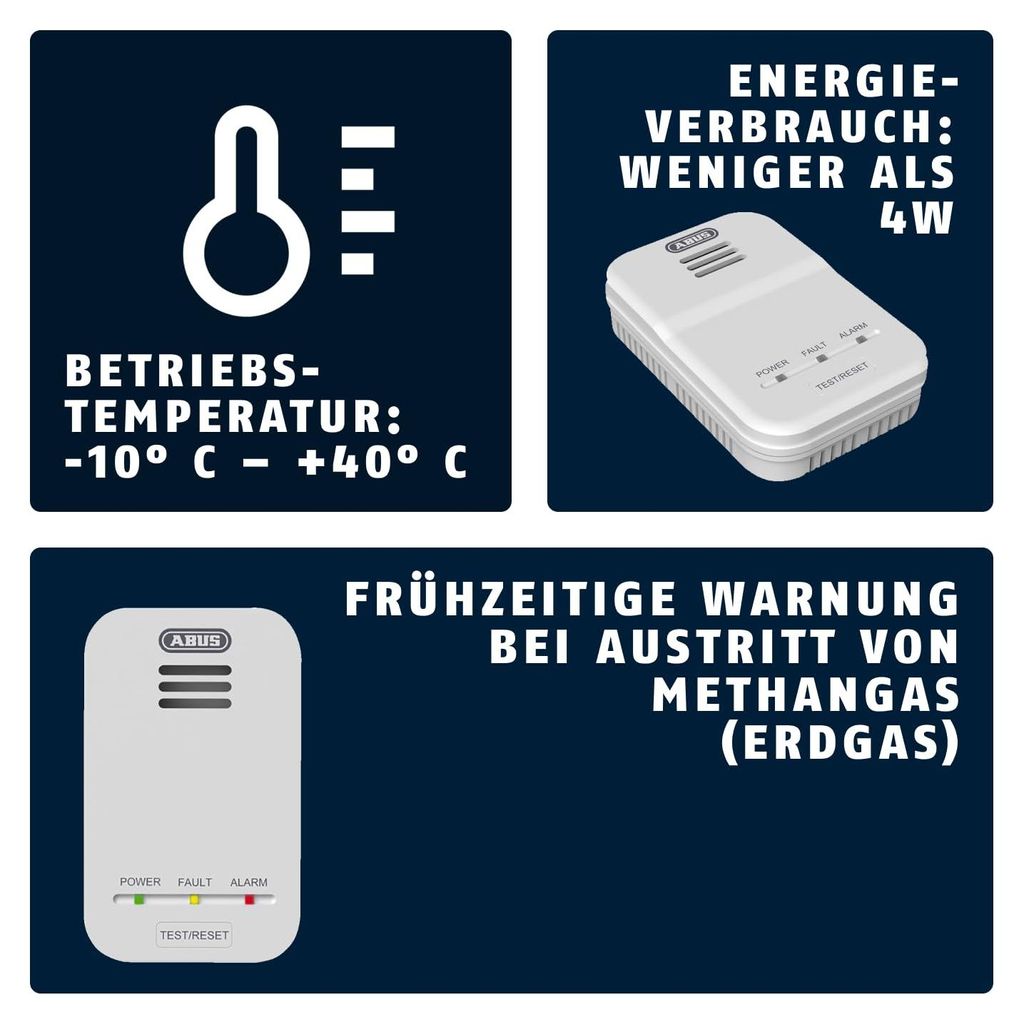 ABUS GWM100ME - Gasmelder - weiß Produktbild 