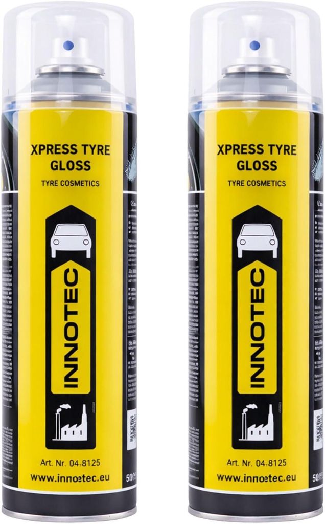 2 Stück INNOTEC Xpress Tyre Gloss 500 ml – Reifenglanz-Spray für langanhaltenden Hochglanz und gepflegtes Erscheinungsbild