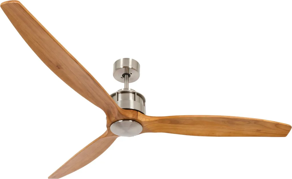 Grand brasseur d'air de plafond 152 cm en chrome pour salon et chambre