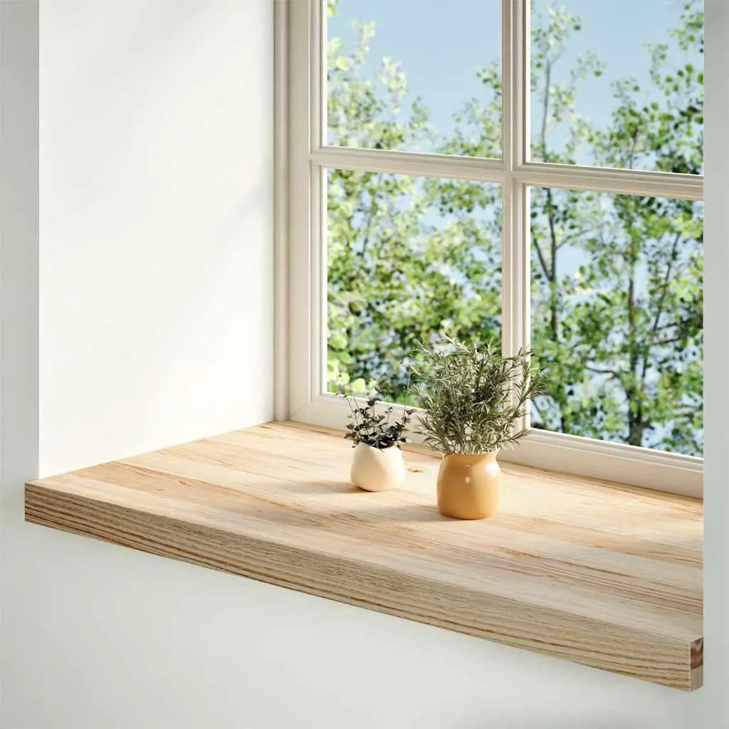 vidaXL Davanzali 2 pezzi Legno di quercia massiccio non trattato 90x40x2 cm