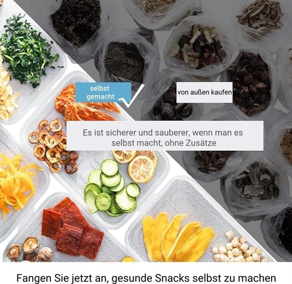 Tooluck 400W Edelstahl Dörrgerät mit 8 Ebenen, Produktbild 16