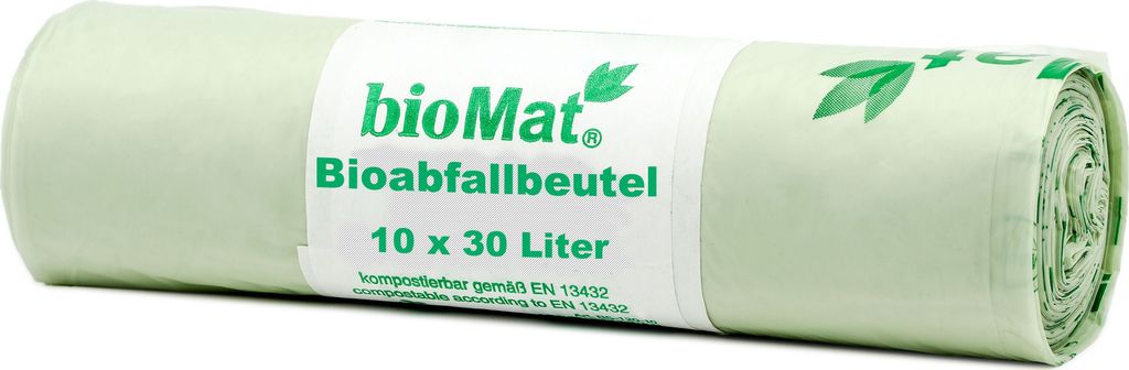 bioMAT Kompostbeutel 30 Liter grün 10 Stück Produktbild 