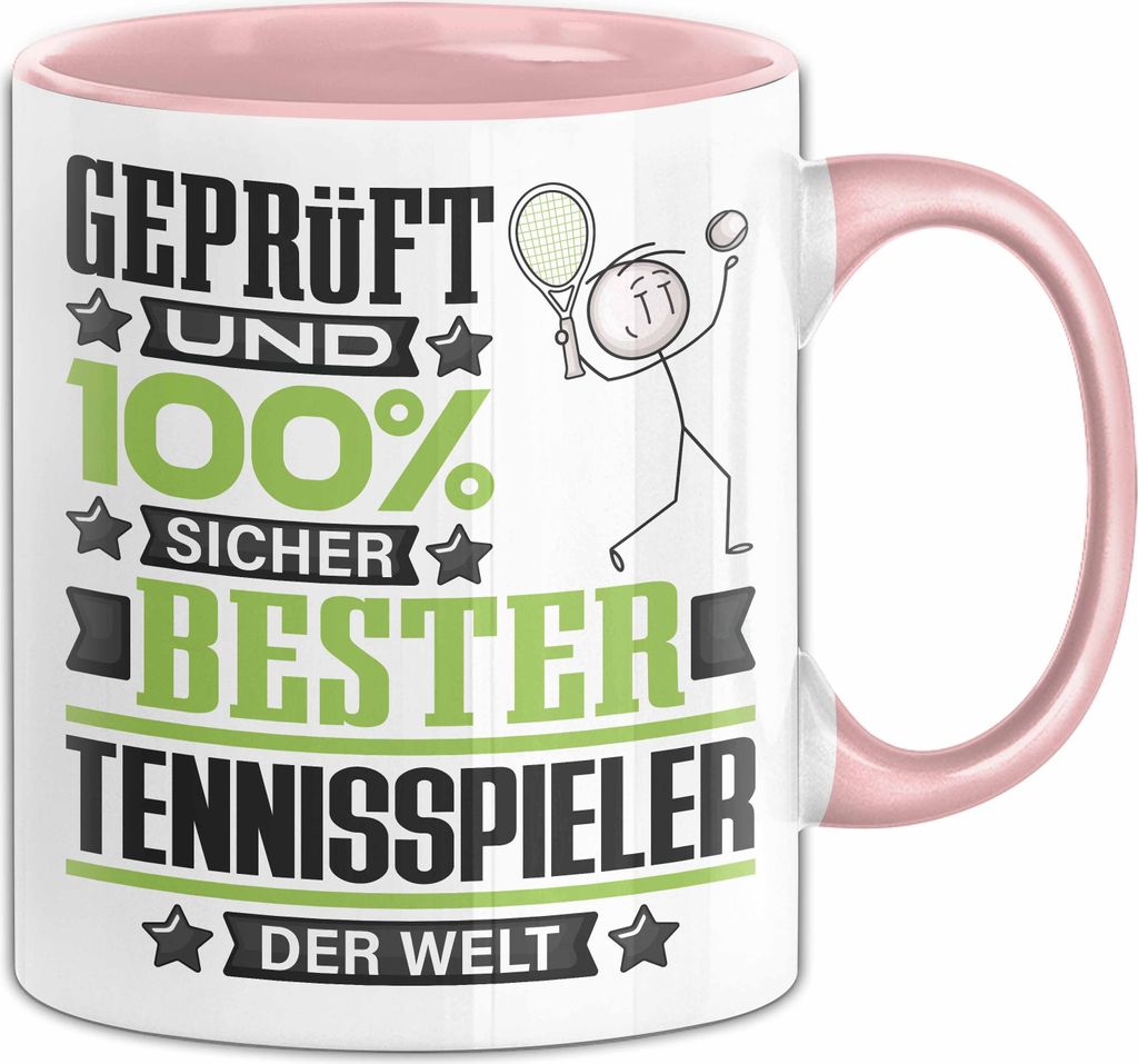 Tennisspieler Geschenk Lustiger Spruch für Tennisspieler Geschenkidee Bester Tennisspieler Der Welt (Rosa)