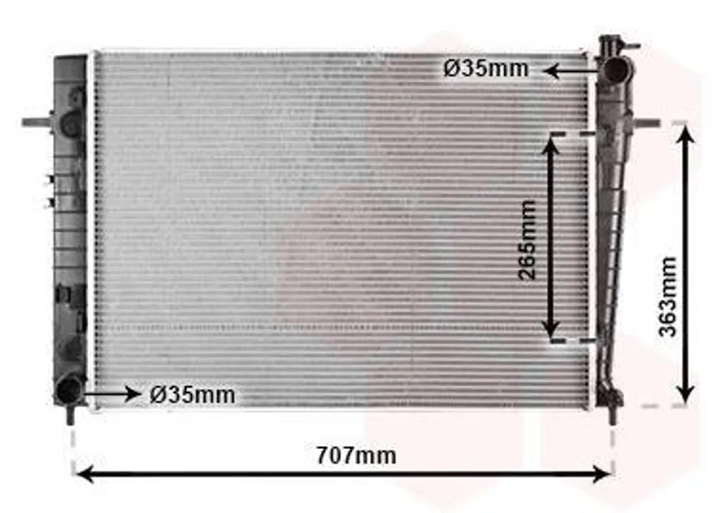 Radiateur moteur VAN WEZEL 82002204 pour Hyundai Tucson haute qualité