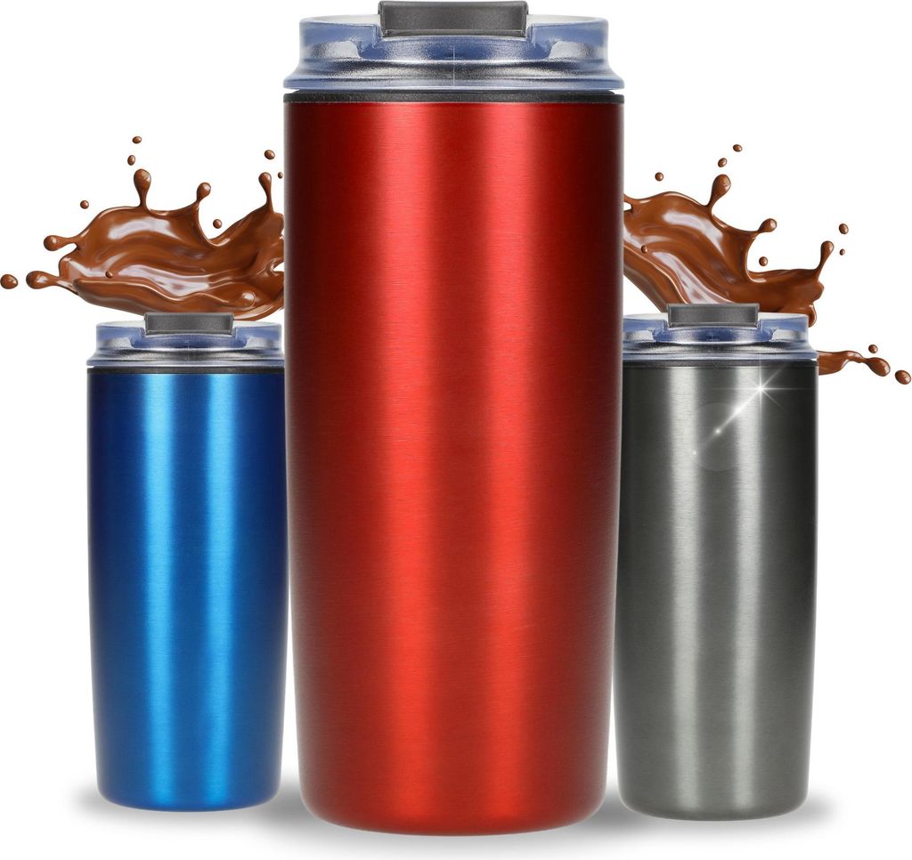 Kaffeebecher to go 450 ml 'Arabica' - Trinkbecher mit Deckel - BPA-frei und geschmacksneutral - rot