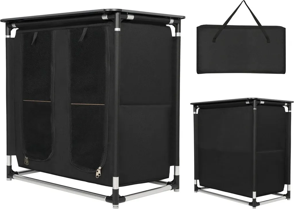 Casier de voyage pliable avec couvercle gris anthracite modèle Nomad V2