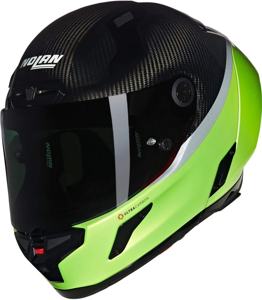 Nolan X-804 RS Ultra Carbon D.O.C. Helm, schwarz/grün, L (60)
