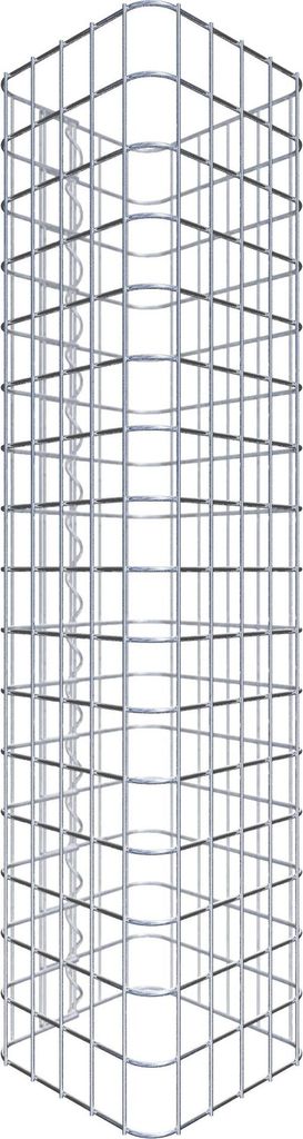 Gabionensäule eckig 27  cm x 27  cm, 80 cm Höhe, MW 5 cm x Produktbild 
