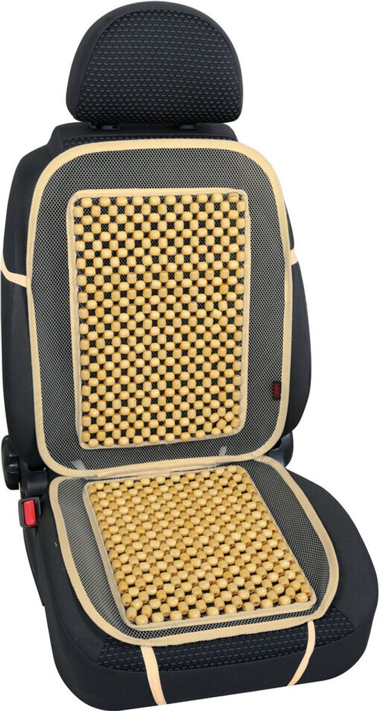 Lampa Evoluzione Sitzkissen Aus Elfenbeinfarbenen Holzperlen, Autositzmatte