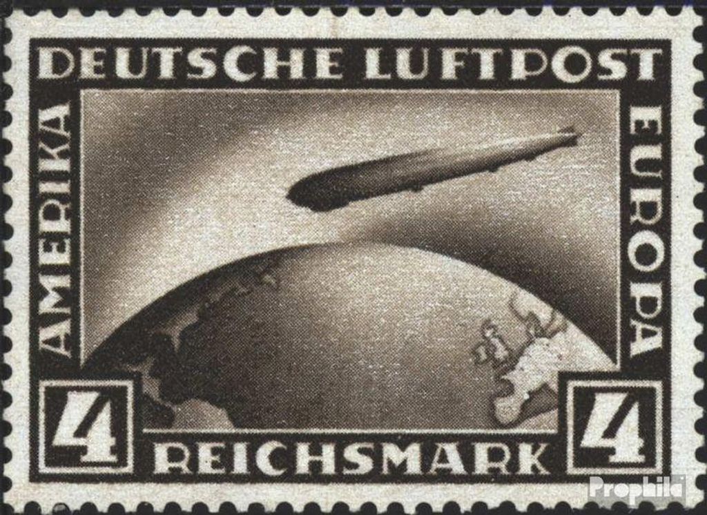 Briefmarken Deutsches Reich 1928 Mi 424Y postfrisch Graf Zeppelin