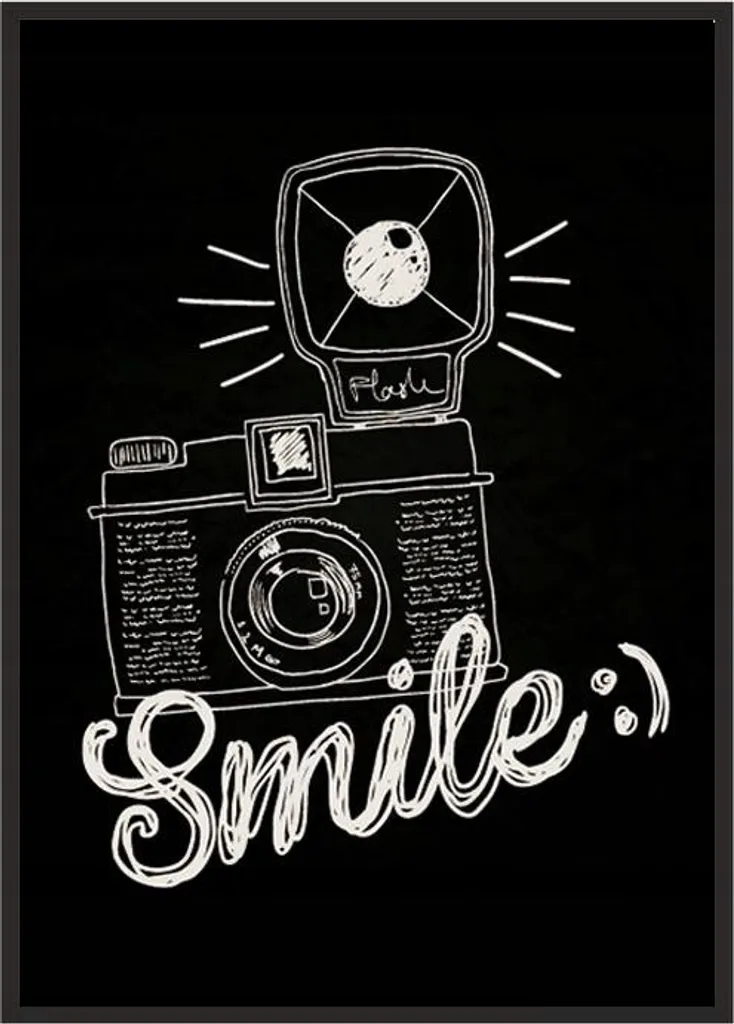Poster Incorniciato Smile P1072 53x73 cm per Ufficio e Studio