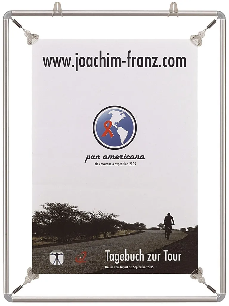 Cadre d'Affichage Mural Clic-Clac 52 x 69,4 cm en Aluminium Argent