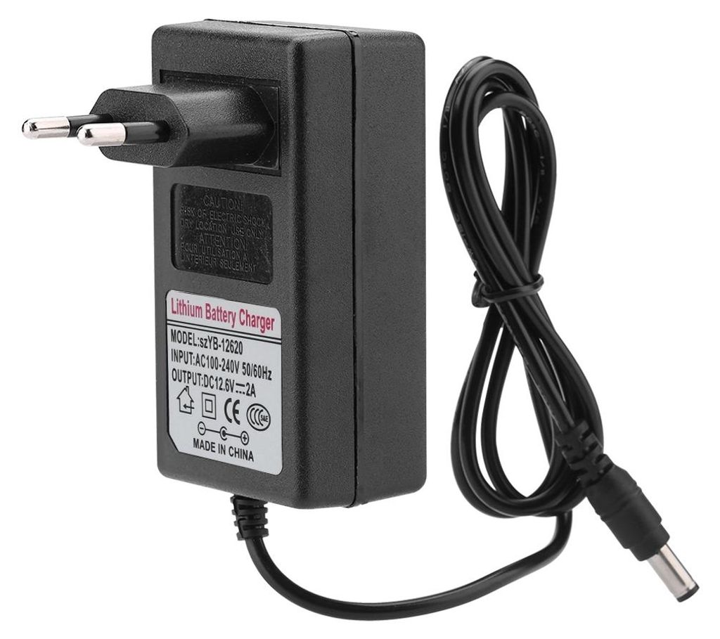 Adattatore di rete DC 12,6 V 2 A, caricatore di ricambio Immagine del prodotto 