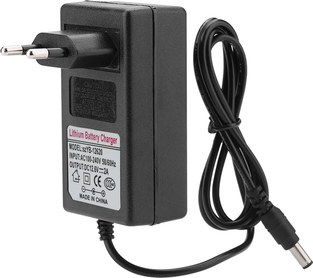 Caricabatterie 12,6V 2A per Batteria Ioni di Litio 3S - Spina UE Sicura