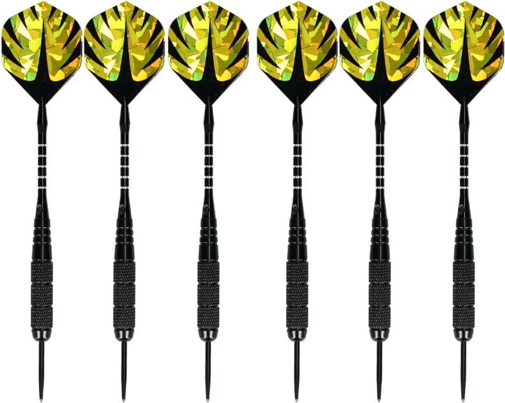 Set mit 6 Sisal-Dartpfeilen - Profi - GOLD Produktbild 