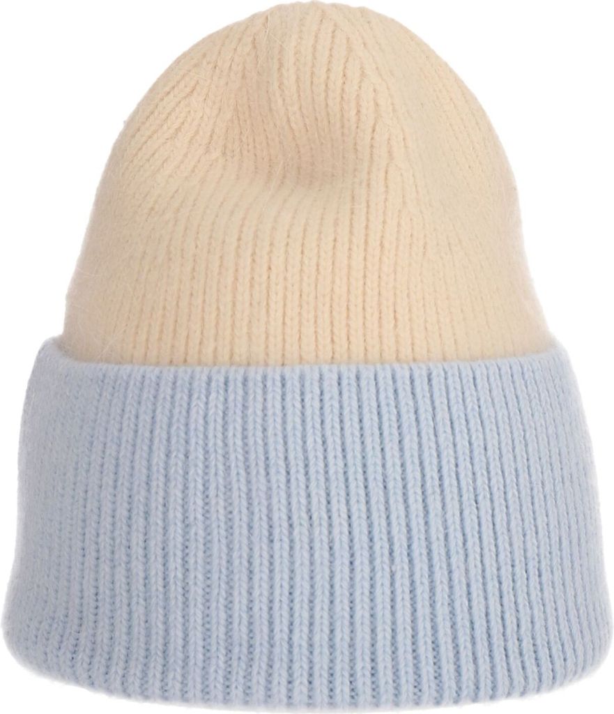 Wintermütze warm Winter Mütze Strick-Mütze Beanie-Mütze One-Size Herren Damen Uni Hellblau