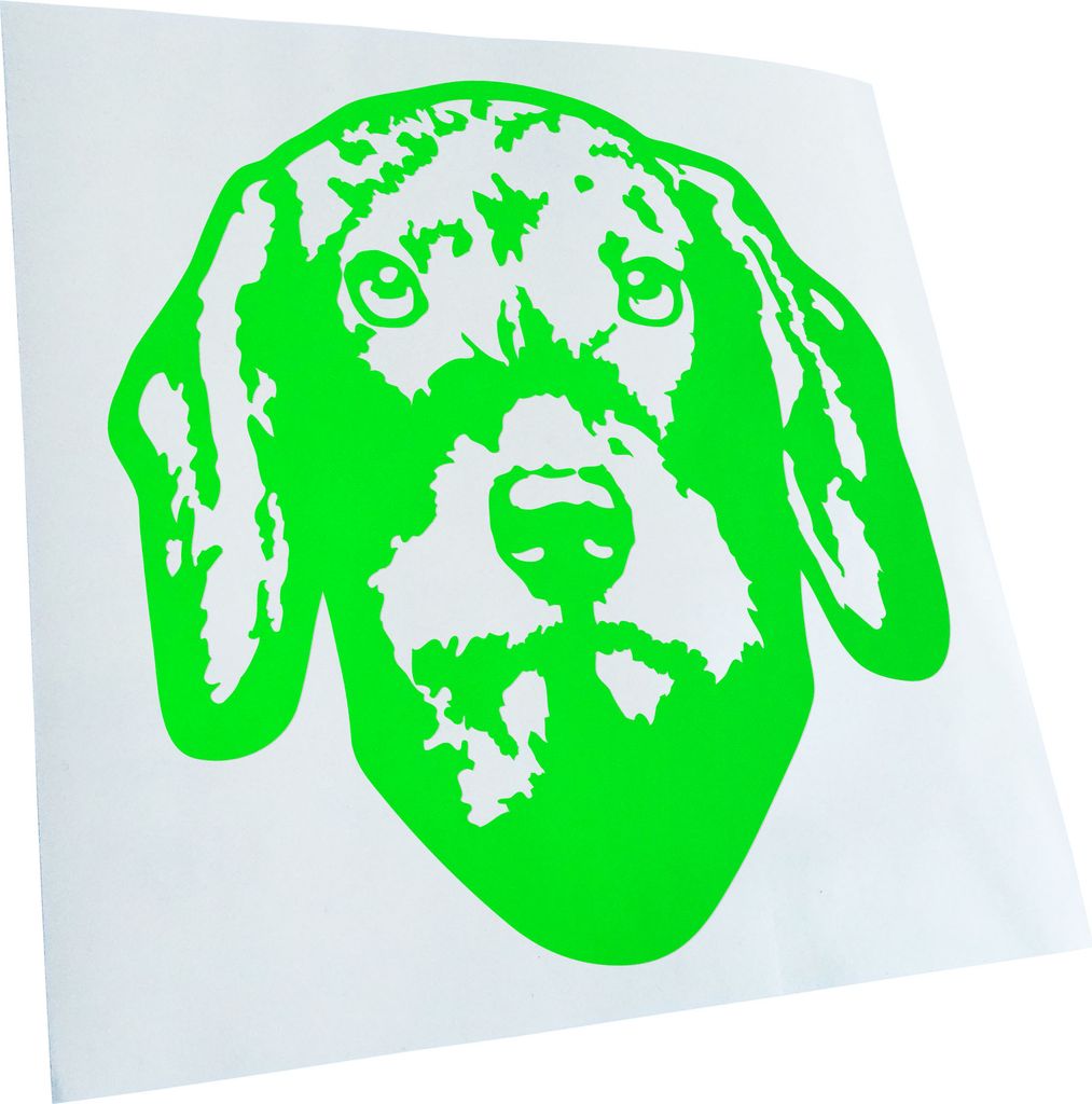 Kiwistar - Autoaufkleber - Plott Hund - Neongrün - 60x55cm - Aufkleber für Auto, Laptop, Fahrrad, LKW, Motorrad mehrfarbig JDM Decal Racing