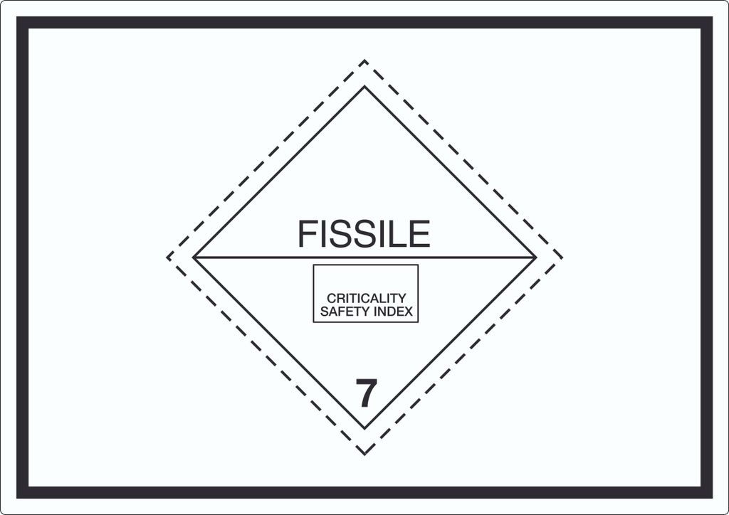 Aufkleber spaltbare Stoffe Symbol Fissile A1 (594x841mm)