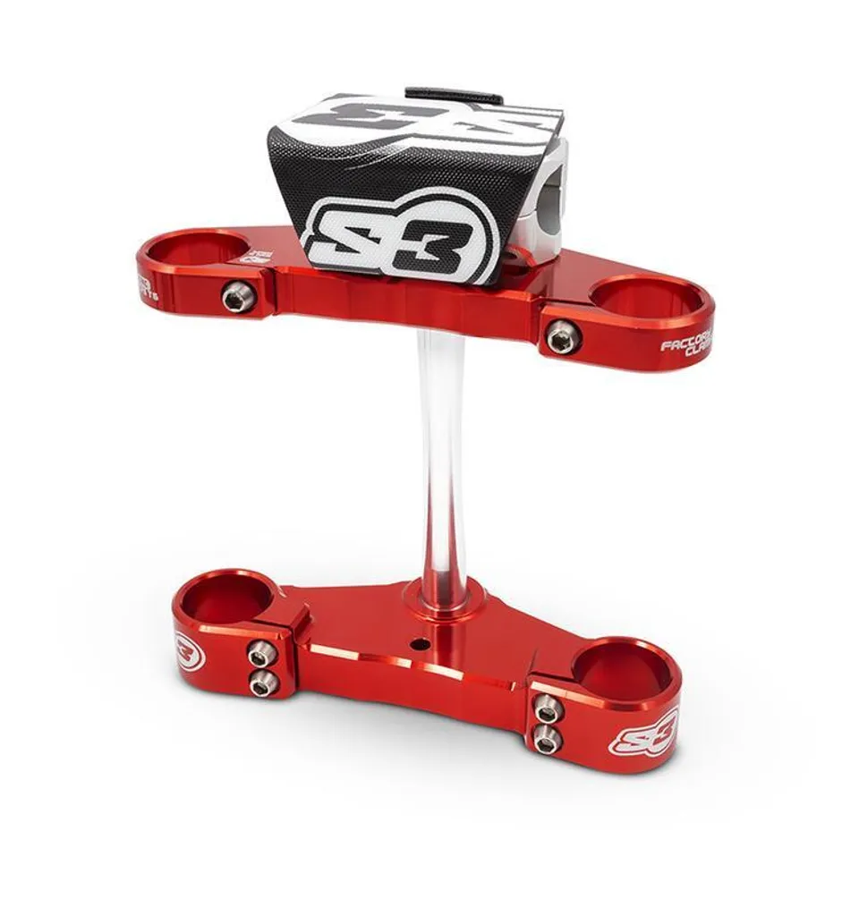 Té de fourche S3 complet Ø39mm rouge pour Gas Gas Pro Gabel Tech