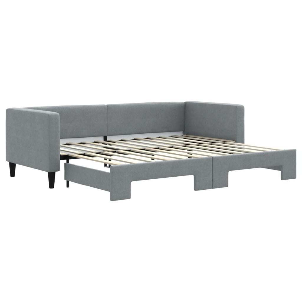 vidaXL Divano letto estraibile Grigio chiaro 80x200 cm Immagine del prodotto 