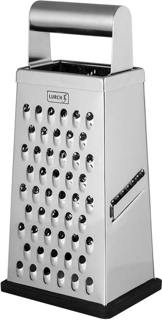 Râpe de cuisine multifonction inox argentée à double face de coupe