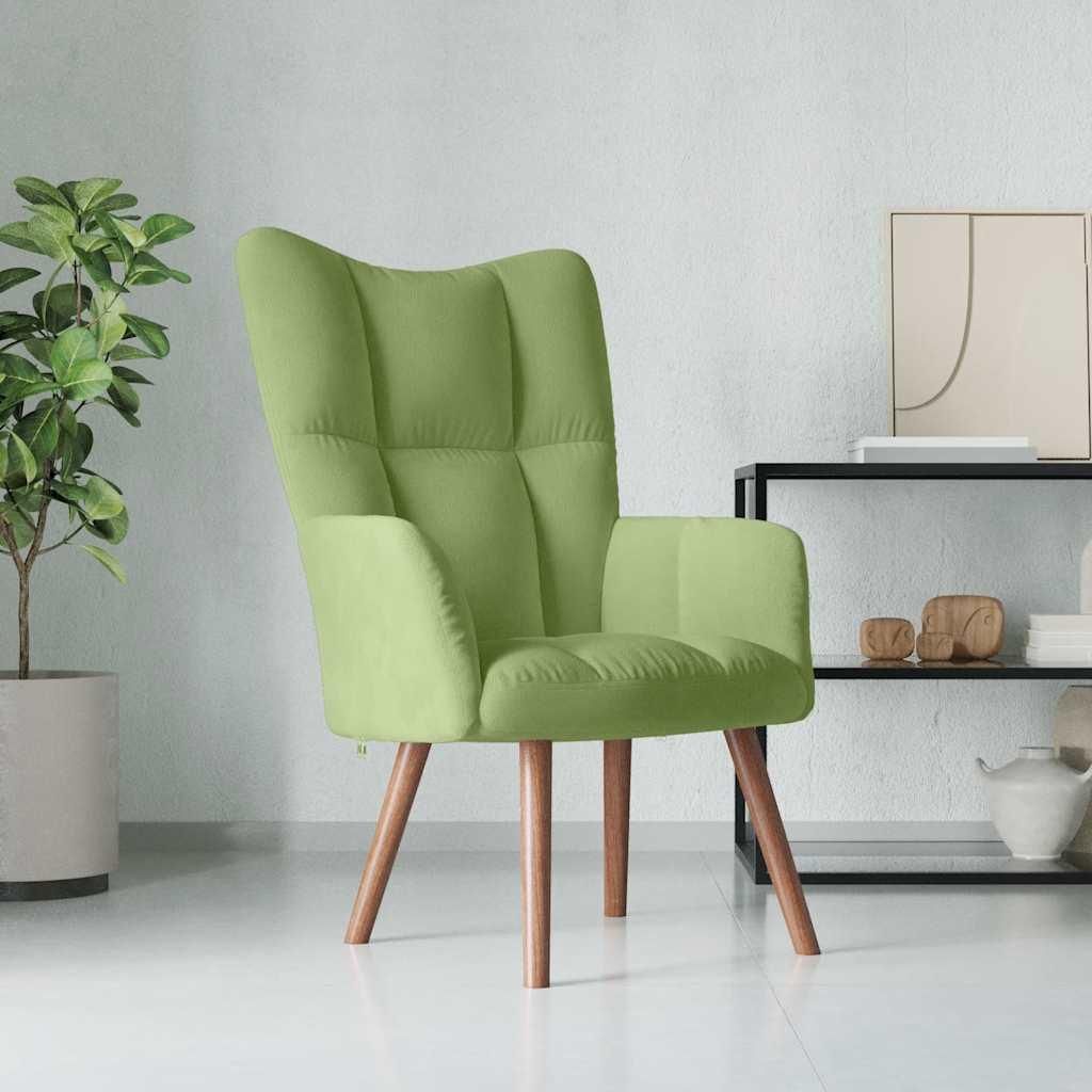 vidaXL Fauteuil relax vert clair velours Image du produit 