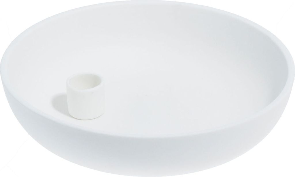 Storefactory Kerzenhalter LIDATORP XL weiß | Ø 26x5 cm
