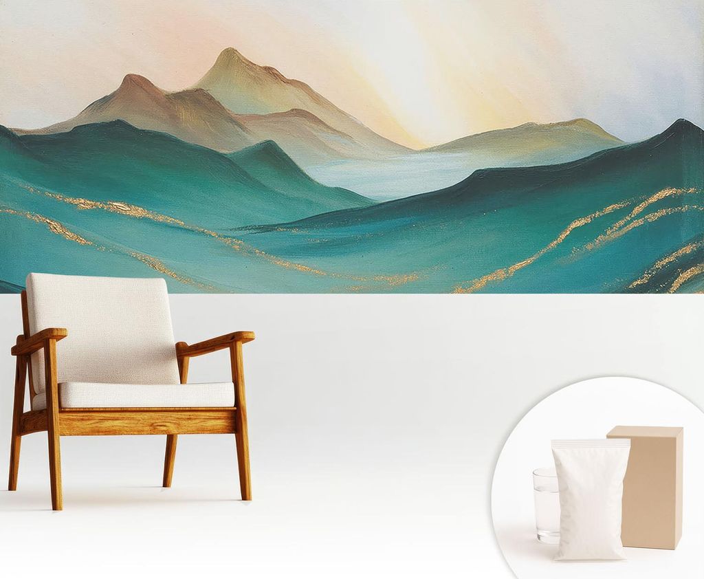 Fototapete - 250x104 cm - Tapete - Wandtapete - Wandbilder - Dekofolie - Tapete Folie - Wand - Dekoration - Wohnzimmer - Friedliche Landschaft