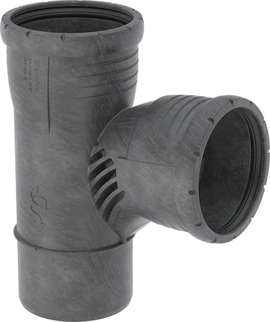 Geberit GE Silent-Pro Carve, Abzweig, 87,5 Gr., d110/75mm, Silent-Pro SuperTube, 1 Stk.