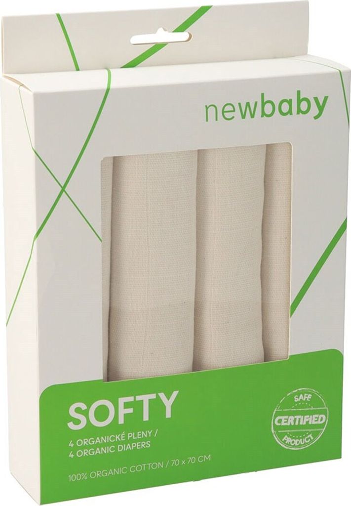 Látkové plienky z organickej bavlny New Baby Softy 70 x 70 Obrázok produktu 