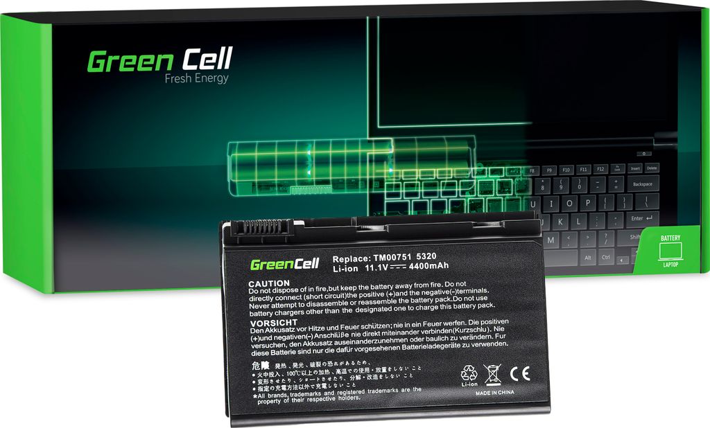 Green Cell Laptop Akku GRAPE32 TM00741 für Acer Extensa Produktbild 