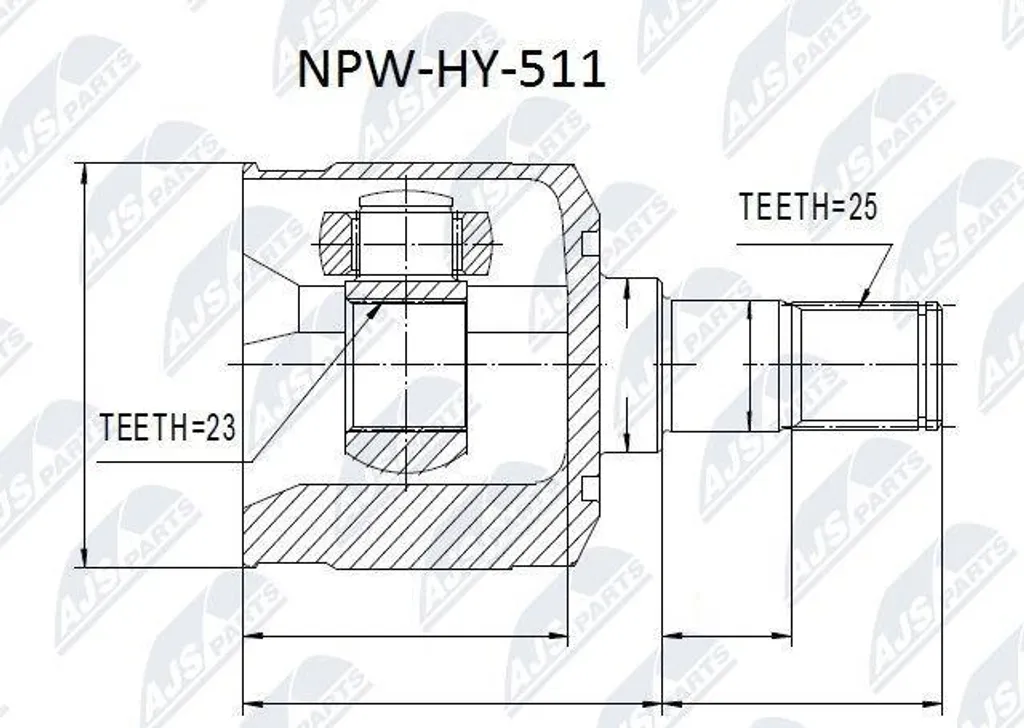 Joint de Transmission NTY NPW-HY-511 pour Coupé Elantra OE 4950017200