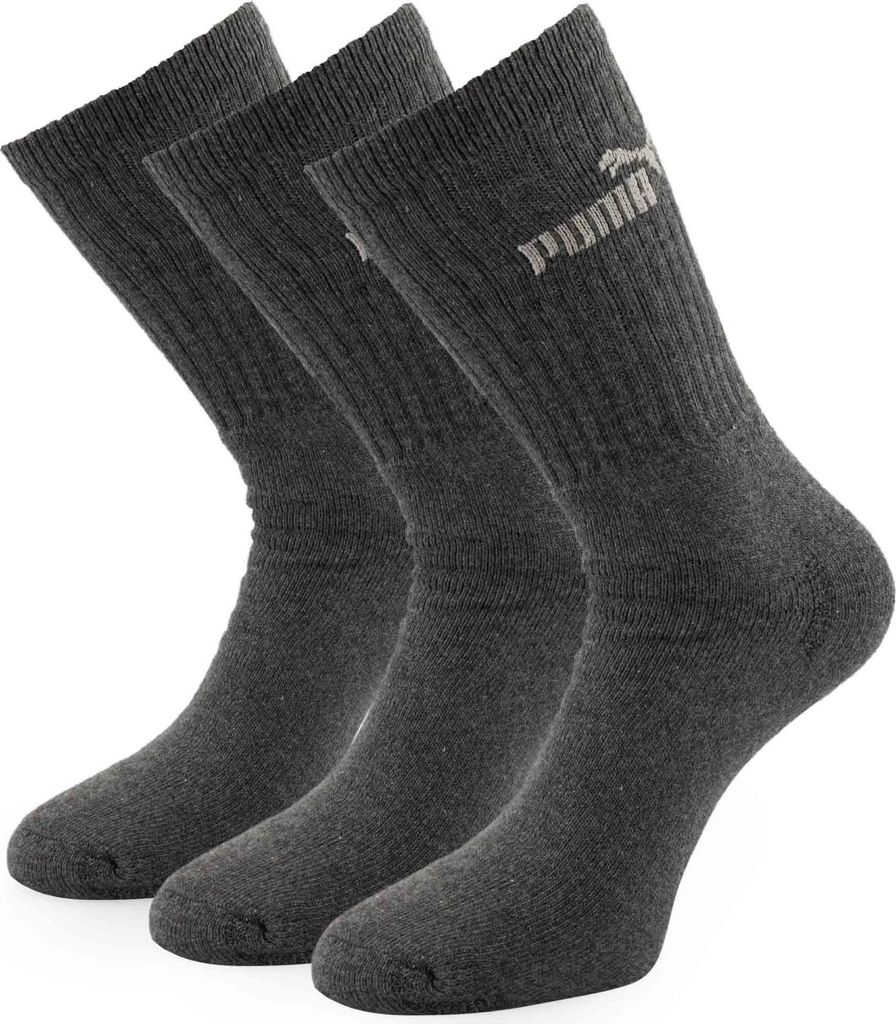 Puma Crew Sock 3p Socken Grau 35-38 - 39/42