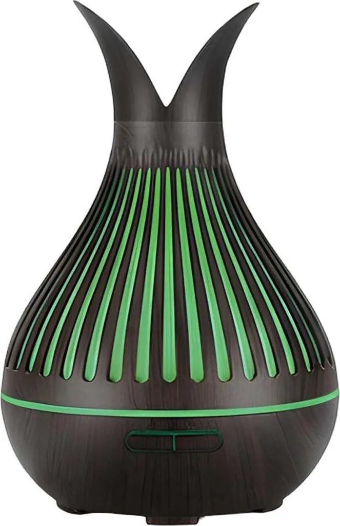 Humidificateur d'air et diffuseur huiles essentielles 500ml bois foncé