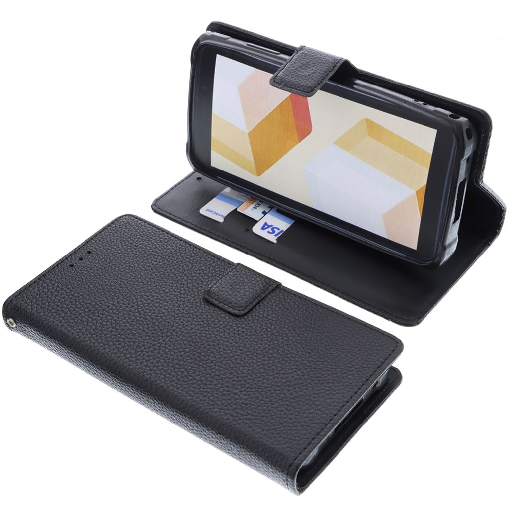 foto-kontor Tasche kompatibel mit Ulefone Armor X10 Book Style schwarz Schutz Hülle Buch