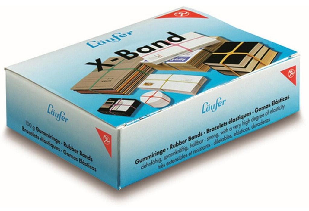 Gummibänder X-Band 130x11mm/85mm bunt sortiert 100g Produktbild 