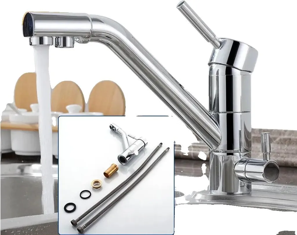 Miscelatore Eco-Friendly 3 Vie Cucina | Risparmio Plastica e Rotazione 360°