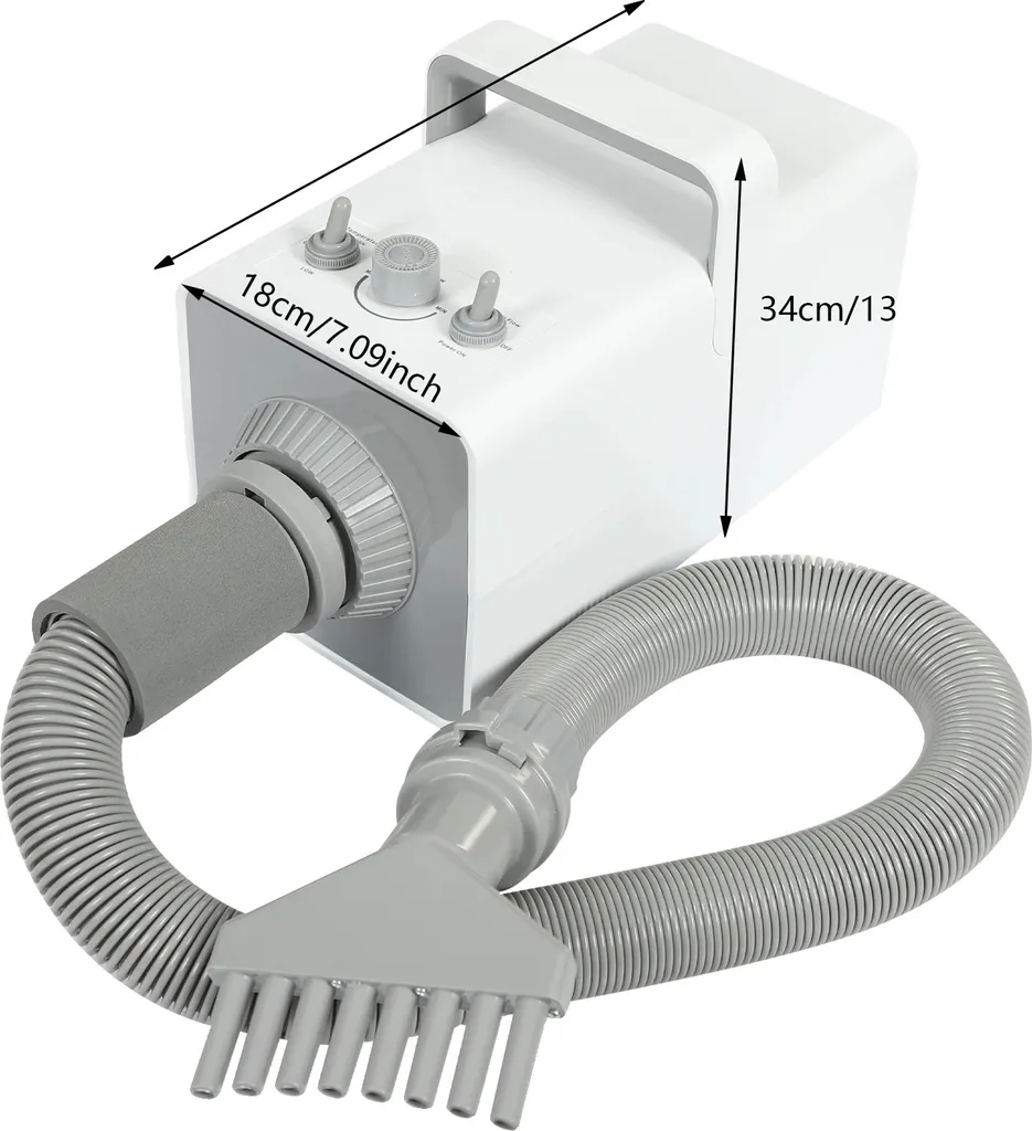 Sèche-cheveux Animaux Blanc 2800W - Multi-buses et souffle modulable