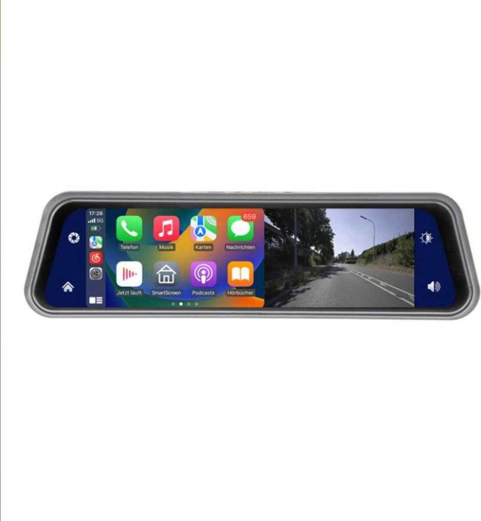 AMPIRE Smartphone-Spiegelmonitor 22.9cm (9") mit AHD Dual-Dashcam & RFK-Funktion