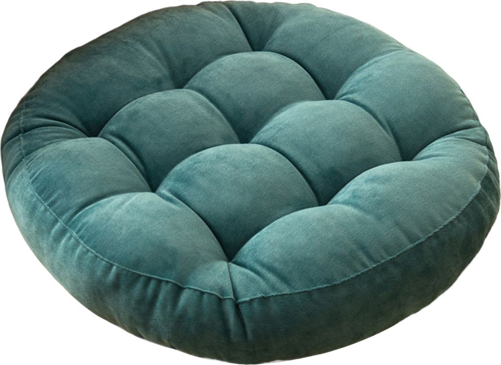 Getuftetes Sitzkissen, extra dick, hohe Elastizität, weich, rund, einfarbig, für Stuhl, Tatami, Sofa, Boden, Sitzmatte, Home-Office-Zubehör