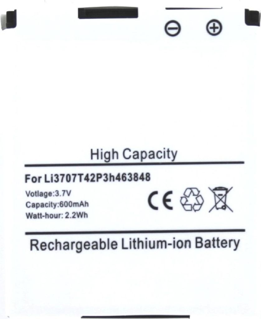 Akku für Zte F285 Li-Ion 3,7 Volt 550 mAh schwarz.