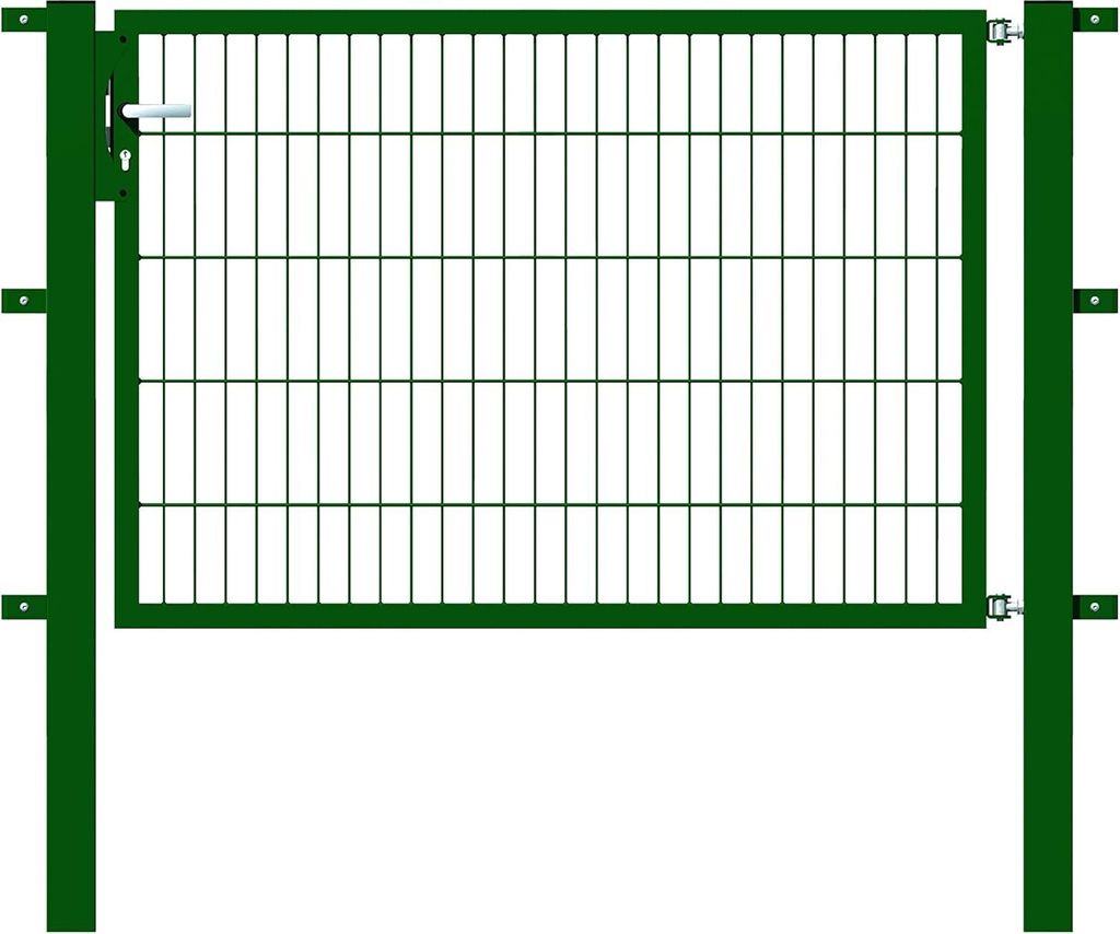Alberts Einzeltor Flexo mit Zubehör, zum Einbetonieren, grün, Breite 150 cm, Höhe 100 cm