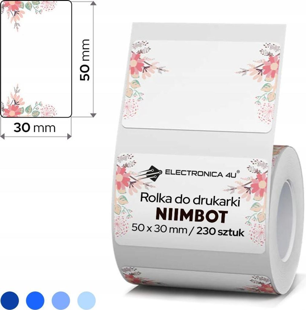 Samolepiace termálne štítky Niimbot B1 B4 B21 B3S B31 50x30 Obrázok produktu 